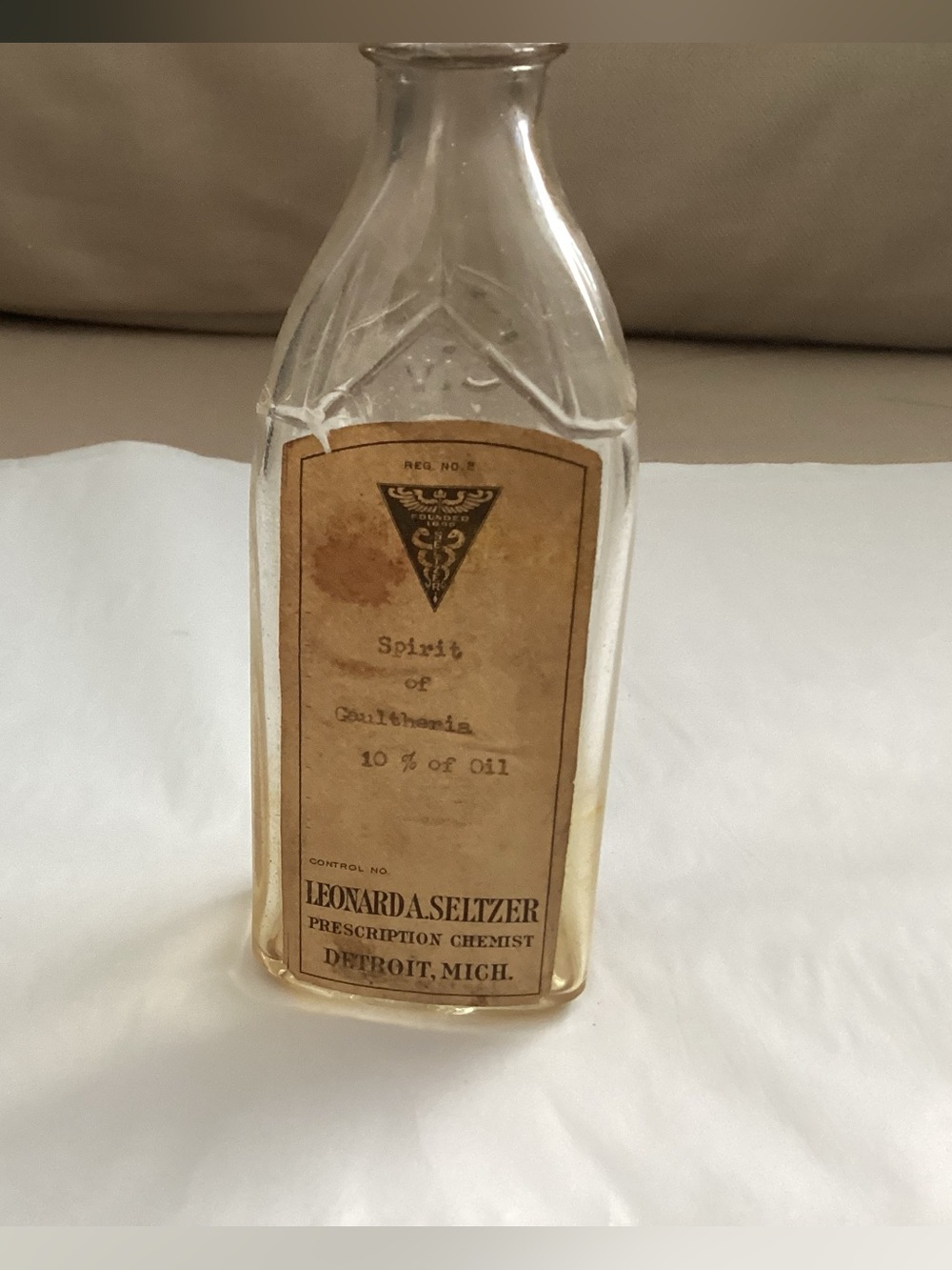 Antique Leonard Seltzer Prescription Chemist Det. MI. “Time Capsule”